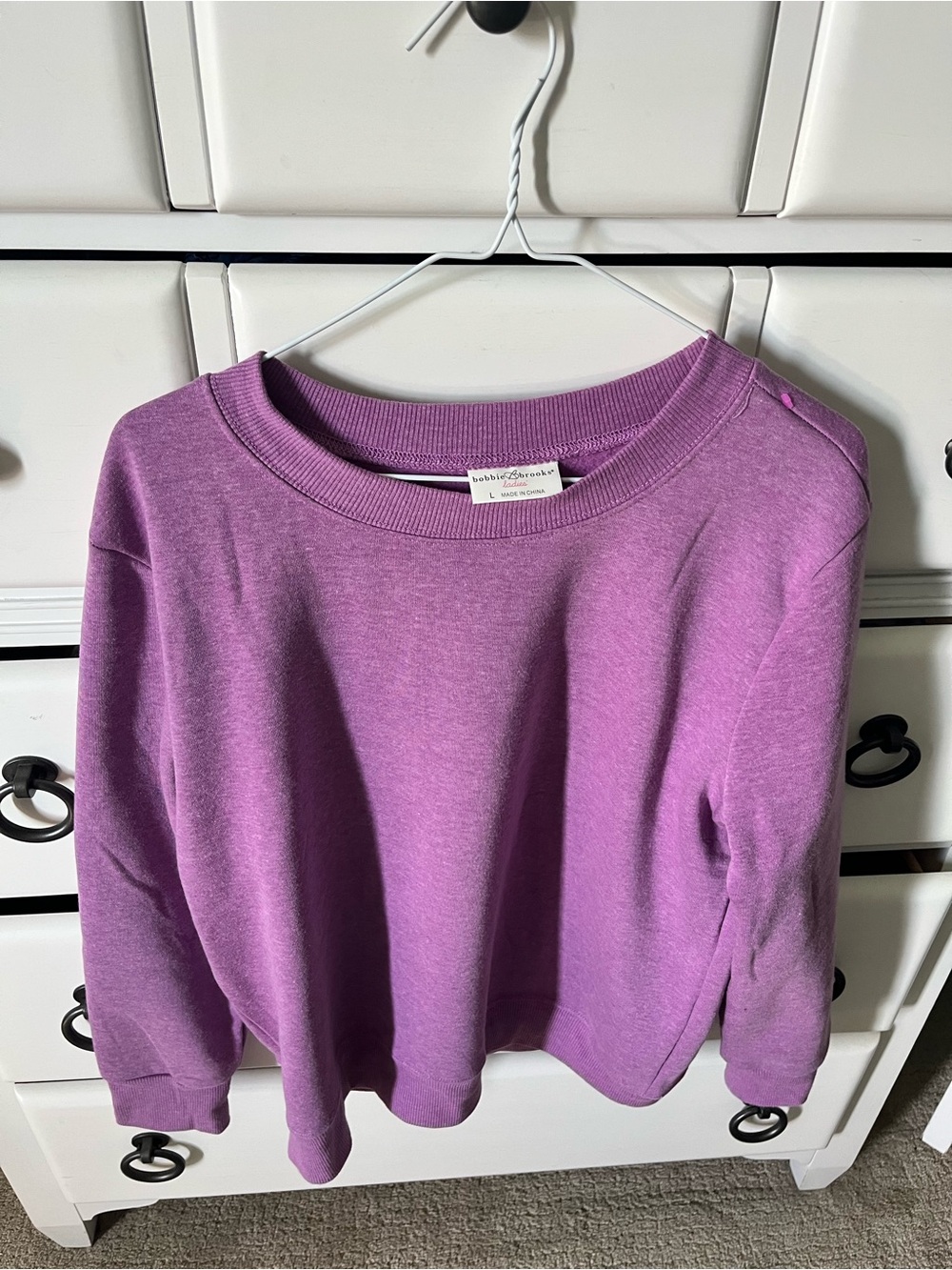Bobbie Brooks Lavender Crewneck Sweatshirt